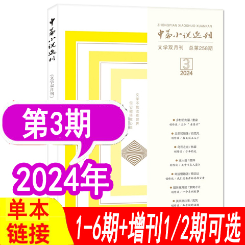 【现货】中篇小说选刊杂志2024年1/2/3期/增刊1期+2023年第1/2/3/4/5/6期可选 可全年订阅  收获当代人民文学十月长篇小说选刊 书籍/杂志/报纸 期刊杂志 原图主图