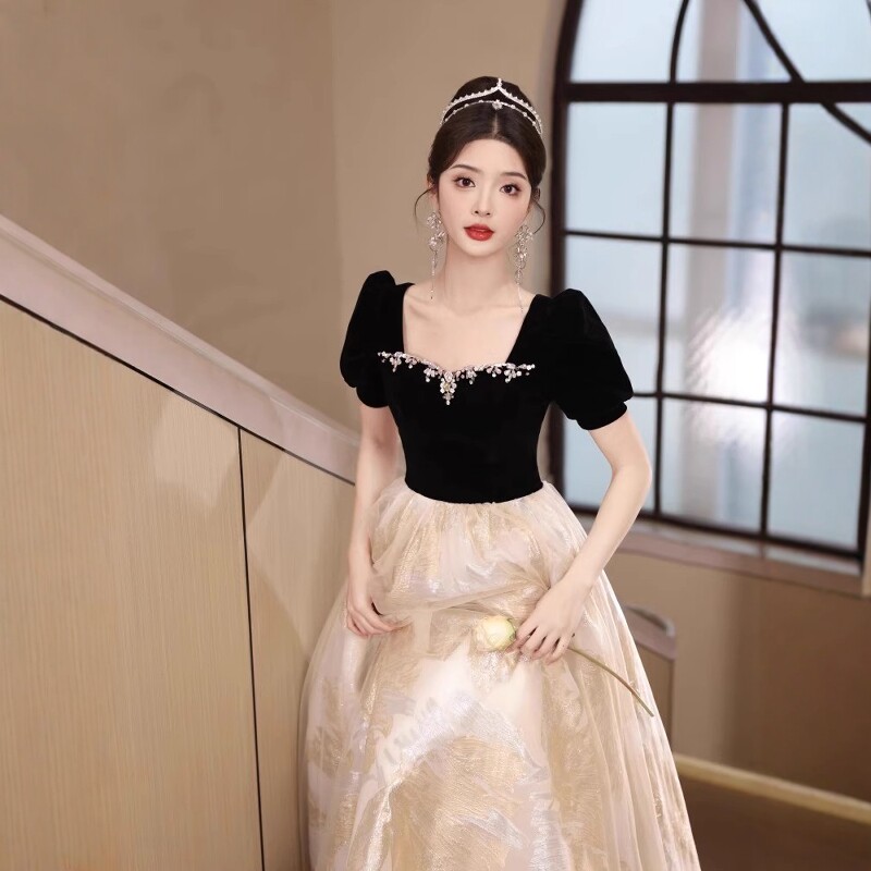 显瘦年会高级感艺考成人礼服