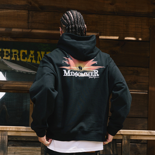 潮牌休闲情侣连帽卫衣男女 外套美式 Remedy国潮秋冬款 印花宽松帽衫