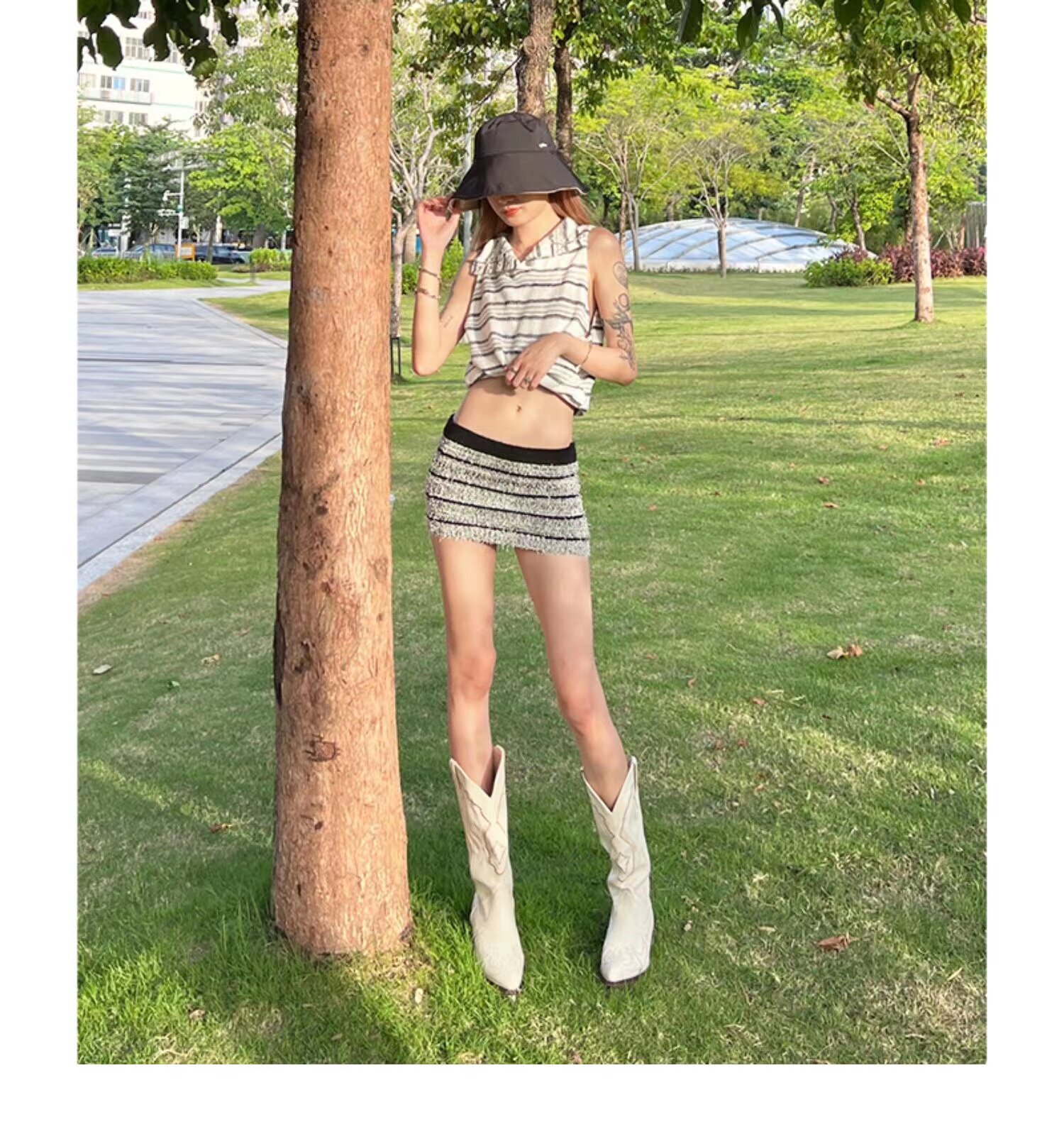 레트로 지적 하이힐 올 매치 패션 부츠 웨스턴 부츠 2022 새로운 유럽과 미국의 V 입 자수 웨스턴 카우보이 부츠