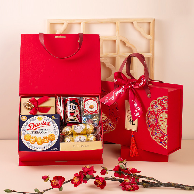 中式结婚喜糖礼盒装成品含糖婚糖伴娘婚礼伴手礼回礼谢礼成品礼包