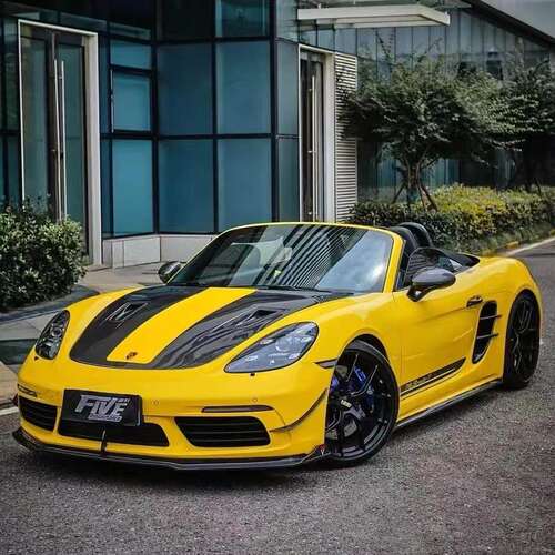 保时捷718 GT3 RS GT4 911 Carrera汽车机盖专用个性改装彩贴拉花