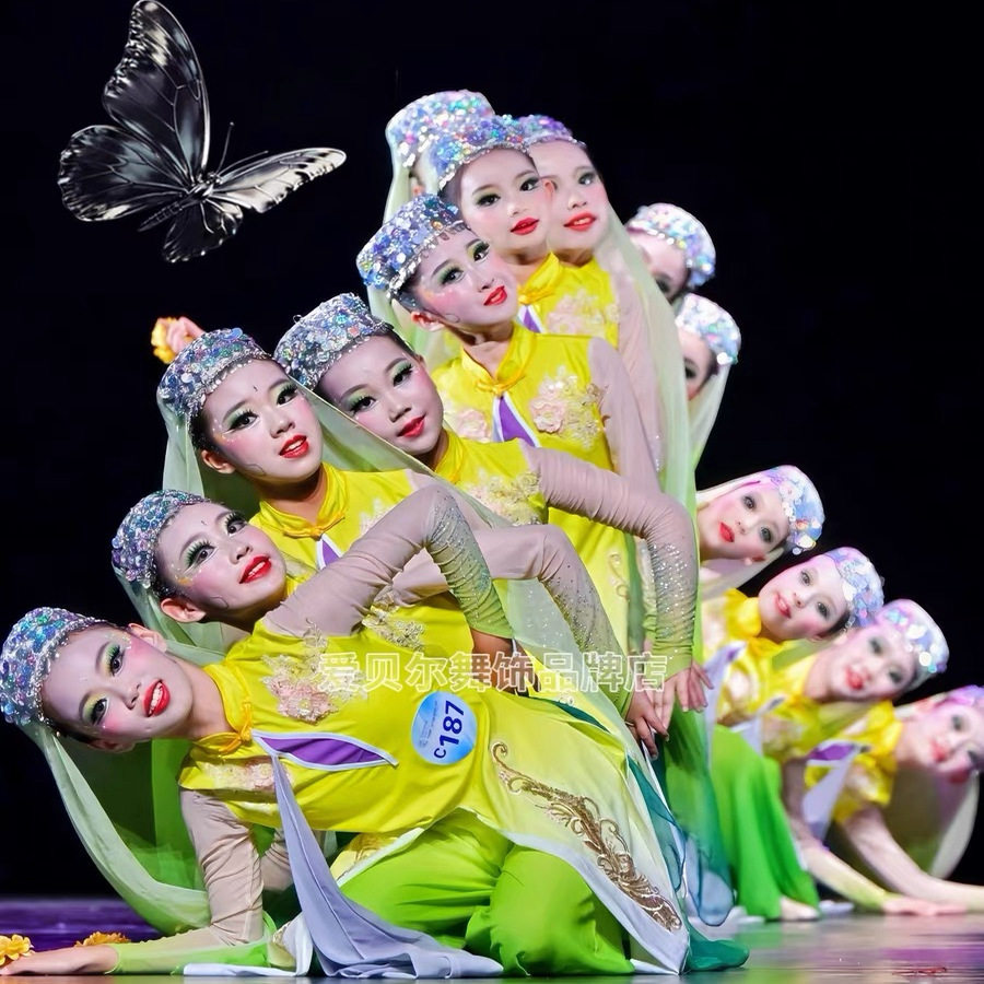 回族儿童古典舞少数民族群舞服装