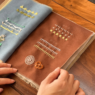 指间非遗鲁绣针法diy手工刺绣材料包活页书入门小白教程册子书本