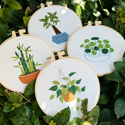 指间鲁绣非遗手工刺绣diy绣花材料包简单入门儿童布艺绣品手作课