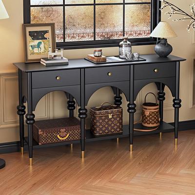 法式复古玄关柜全实木玄关台