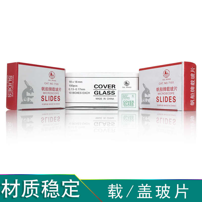 帆船载玻片盖玻片显微镜生物切片