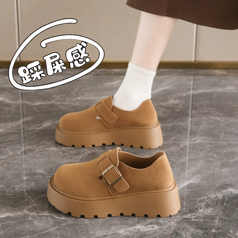 新款女鞋复古丑萌乐福鞋爆款单鞋
