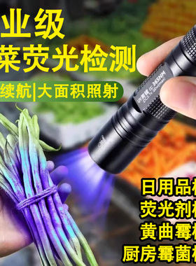 荧光剂检测笔蔬菜水果专业农残测试波尔多液鉴定365nm紫光灯手电