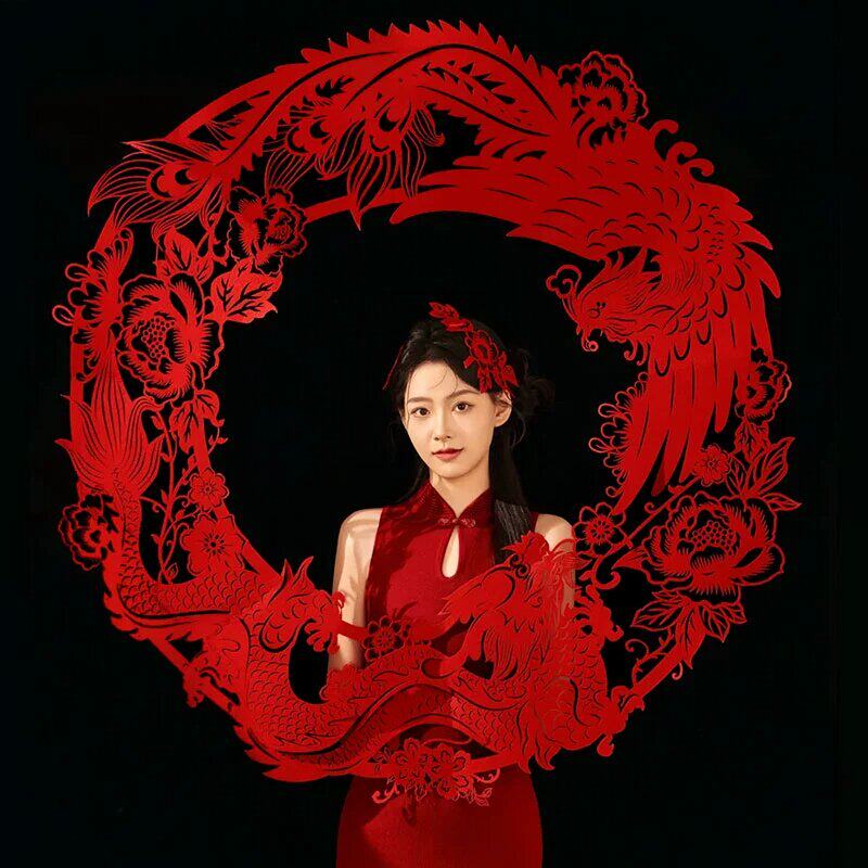 喜字剪纸中式红色龙凤婚房布置婚礼装饰结婚新娘晨袍订婚拍照道具,节庆用品/礼品,堵门/游戏道具,淘宝优惠券,粉丝福利购,淘宝优惠卷
