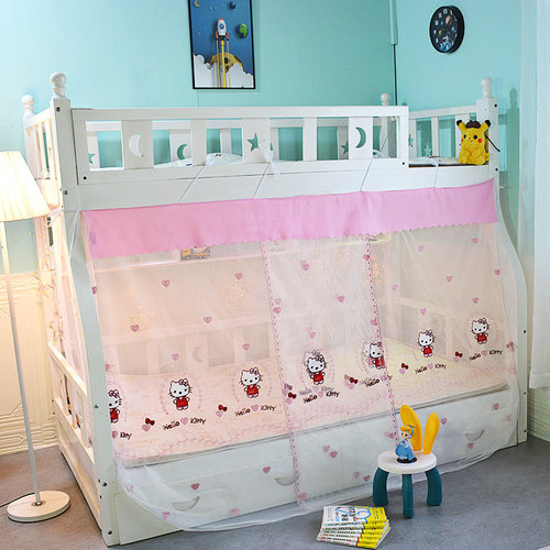 弗来娅绑带绣花双层子母床蚊帐