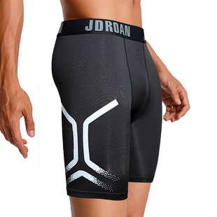 篮球紧身打底内裤男高弹速干七分健身运动训练美式长短压缩五分裤
