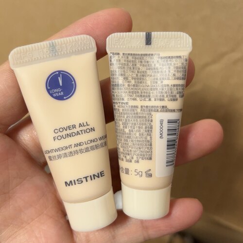 Mistine蜜丝婷小蓝盾粉底液5g小样LF110试色遮瑕保湿正品学生