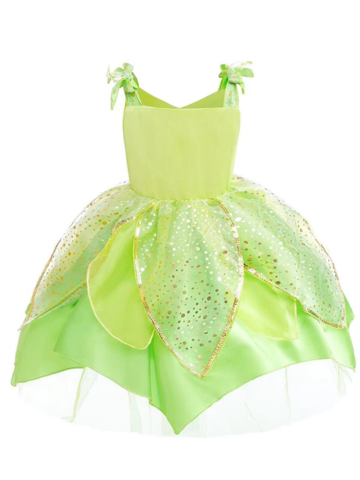 六一儿童女童绿色小精灵公主裙绿色仙女裙万圣节演出服装儿童裙子