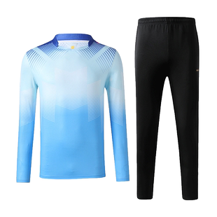 秋冬新款长袖羽毛球服套装速干男女排球服长裤网球服乒乓球服印字