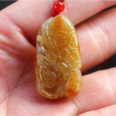 如意老坑蝴蝶挂件送证书翡翠a货