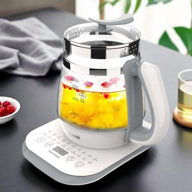 天际养生壶加厚玻璃多功能办公室煮茶壶花茶壶分体全自动家用1.8L