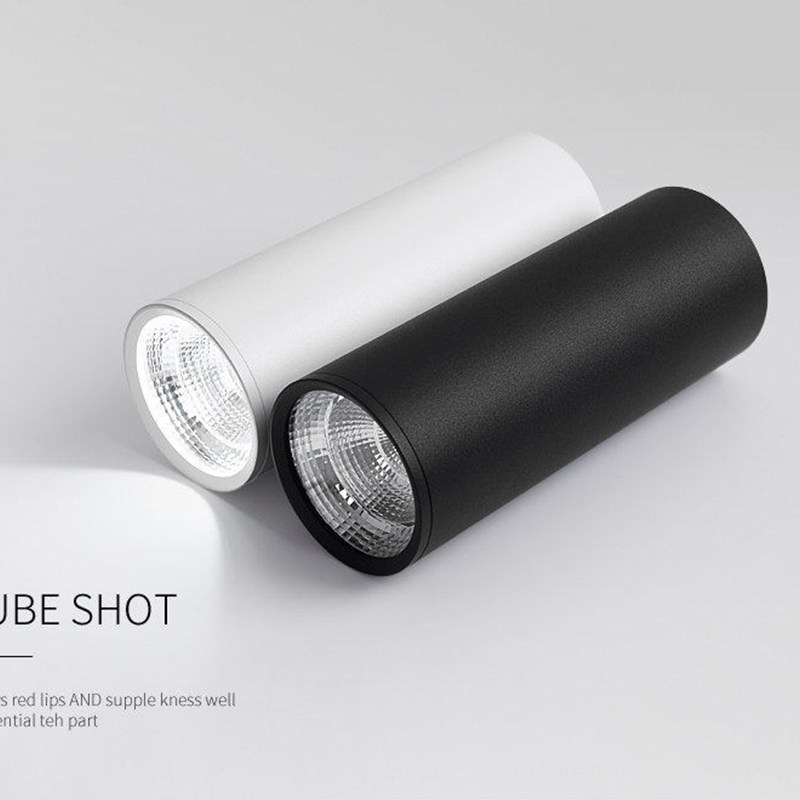 led圆柱形明装筒灯长筒射灯免开孔吸顶式桶灯创意餐厅商用展厅灯