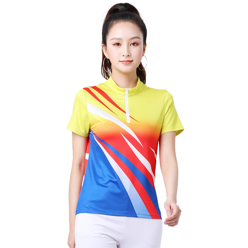夏季广场舞服装新款上衣团队集体柔力球健身服中老年表演舞蹈服装