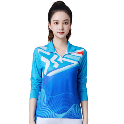 春秋长袖广场舞服装新款长袖上衣舞蹈服中老年运动柔力球跳舞衣服