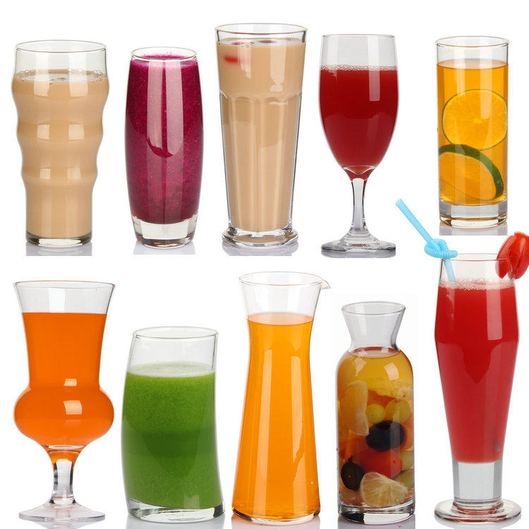 透明果汁杯饮品杯玻璃杯饮料杯创意甜品冷饮杯奶昔杯奶茶杯莫吉托