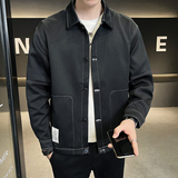 JK6656P108控1482025春季男夹克外套工装上衣修身翻领明线简约，男装夹克，星座1101-1