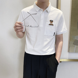 PL1135-P58控782025春夏新款韩版POLO衫男士短袖翻领T恤保罗衫，男装T恤，星座1101-1