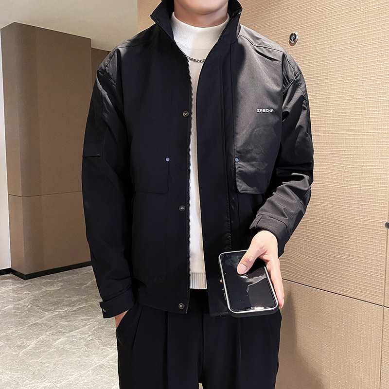 JK03P118控158外套男士立领秋季新款夹克帅气时尚潮流休闲工装，男装夹克，星座1101-1