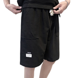 DK23-特P45控65春夏男士休闲宽松短裤韩版沙滩裤时尚百搭中裤黑，男装牛仔裤，星座1101-1