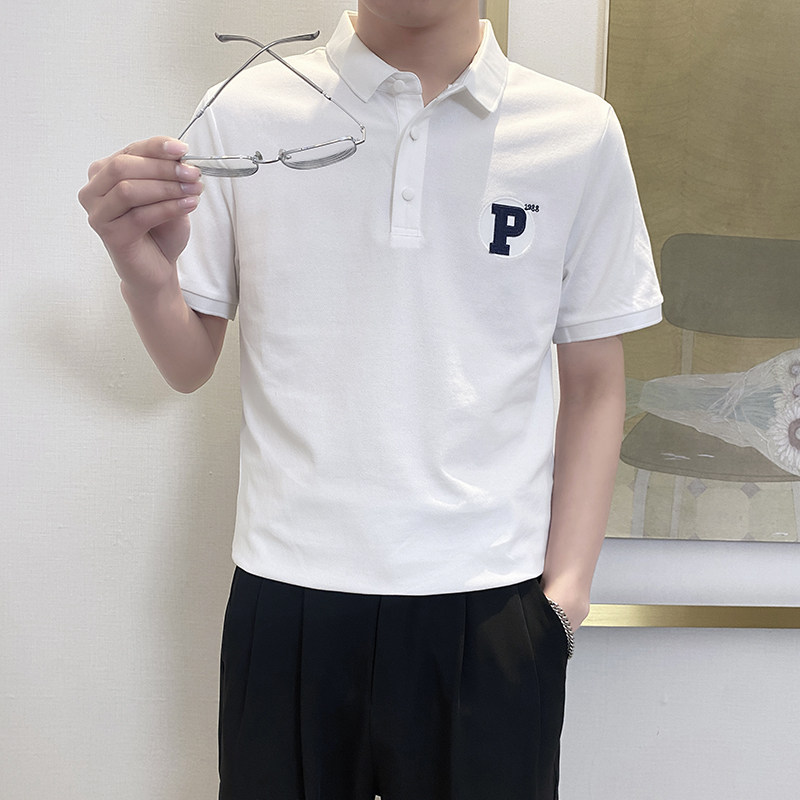 PL1116-P58控78翻领短袖T恤男士2025夏季新款POLO衫时尚潮流韩版,男装Polo衫,星座1101-1