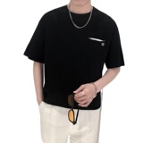 T8031-P48控68宽松简约款百搭男士短袖T恤时尚休闲体恤衫潮半袖夏，男装T恤，星座1101-1