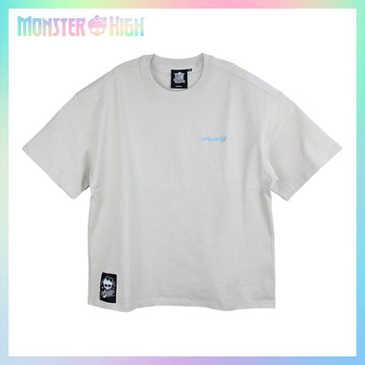 精灵高中男女同款短袖米骷髅街头