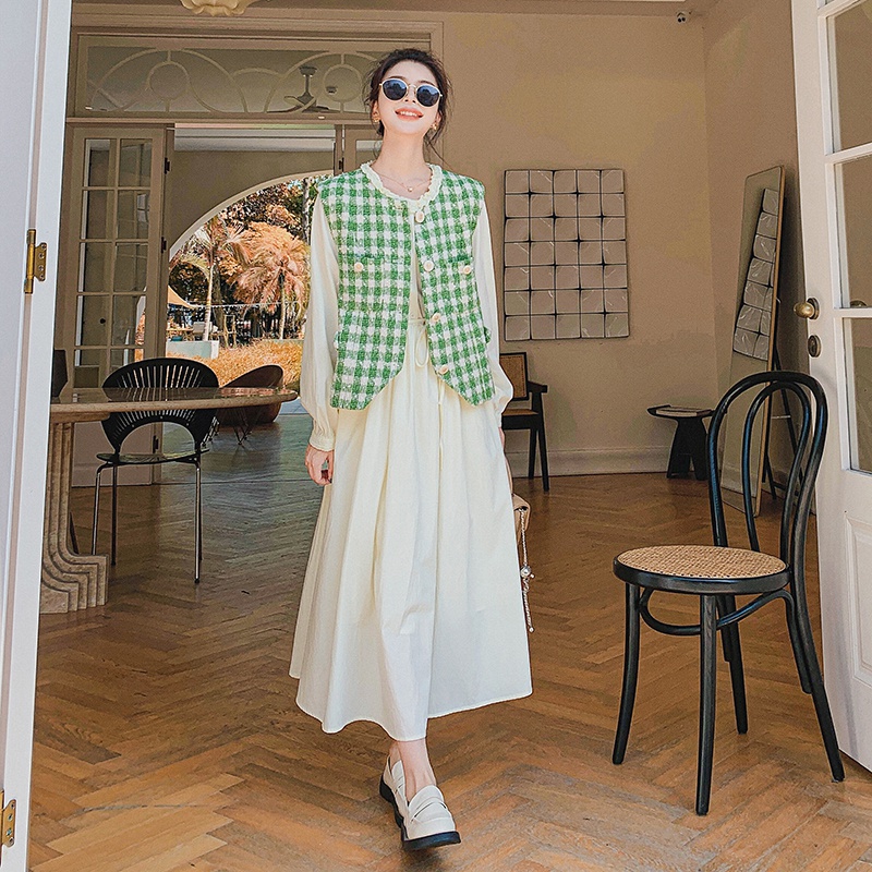 新款小香风2件套连衣裙浙宝217-3058-140-198，女装套装/套裙，浙宝217