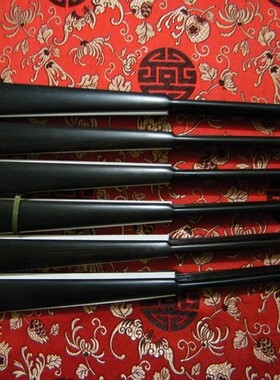 传通手工十寸乌木雕刻折扇一尺书画用文人扇子高档礼品扇各种式样