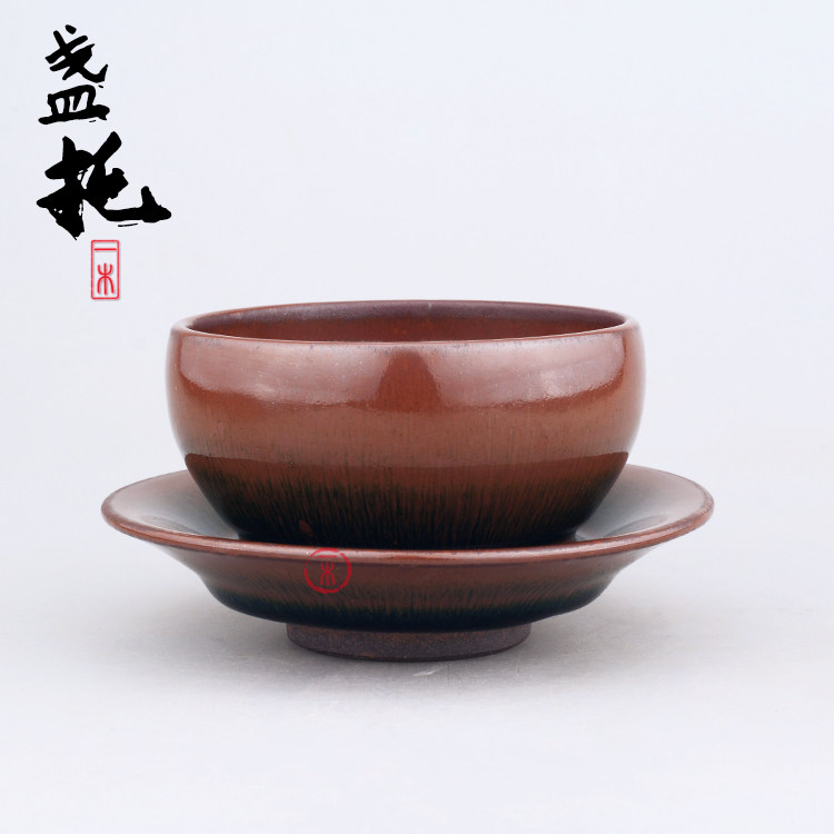 建盏点茶盏托 知否同款茶器 12公分抹茶碗盏托杯垫点茶工具茶具