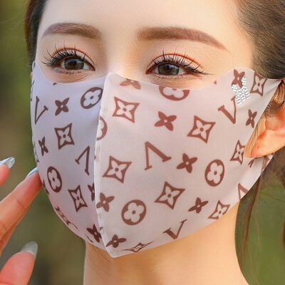 超薄冰皮防晒口罩夏天冰丝立体透气凉感高颜值护眼角防尘遮阳面罩
