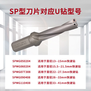 u钻刀粒sp方形数控刀片SPMG05 14暴力钻快速钻刀粒