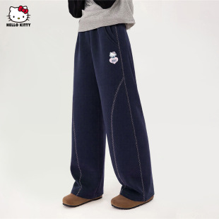 凯蒂猫女童卫裤 阔腿裤 2026新款 宽松舒适运动风爆款 中大童装 正版