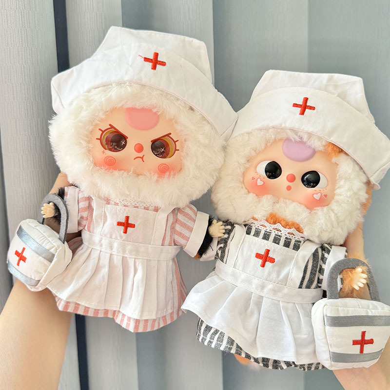 仅娃衣】20cm娃三岁娃衣三代大可爱系列毛绒盲盒公仔衣服护士装萌