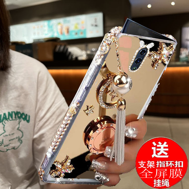适用于OPPOReno手机壳6.4寸PCAM00镜面水钻硅胶软PCAT00全包边防摔