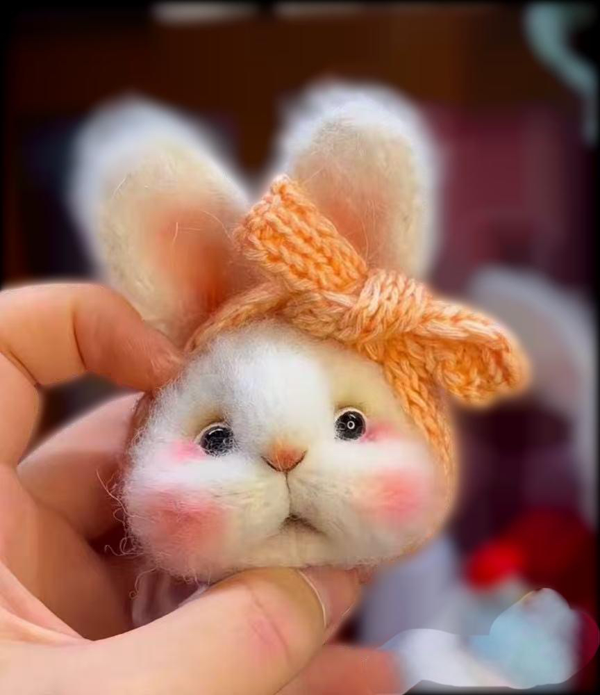 棒针玩偶圣诞兔hot] xi西整体塑形加缝合视频 送圣诞兔素体+衣服