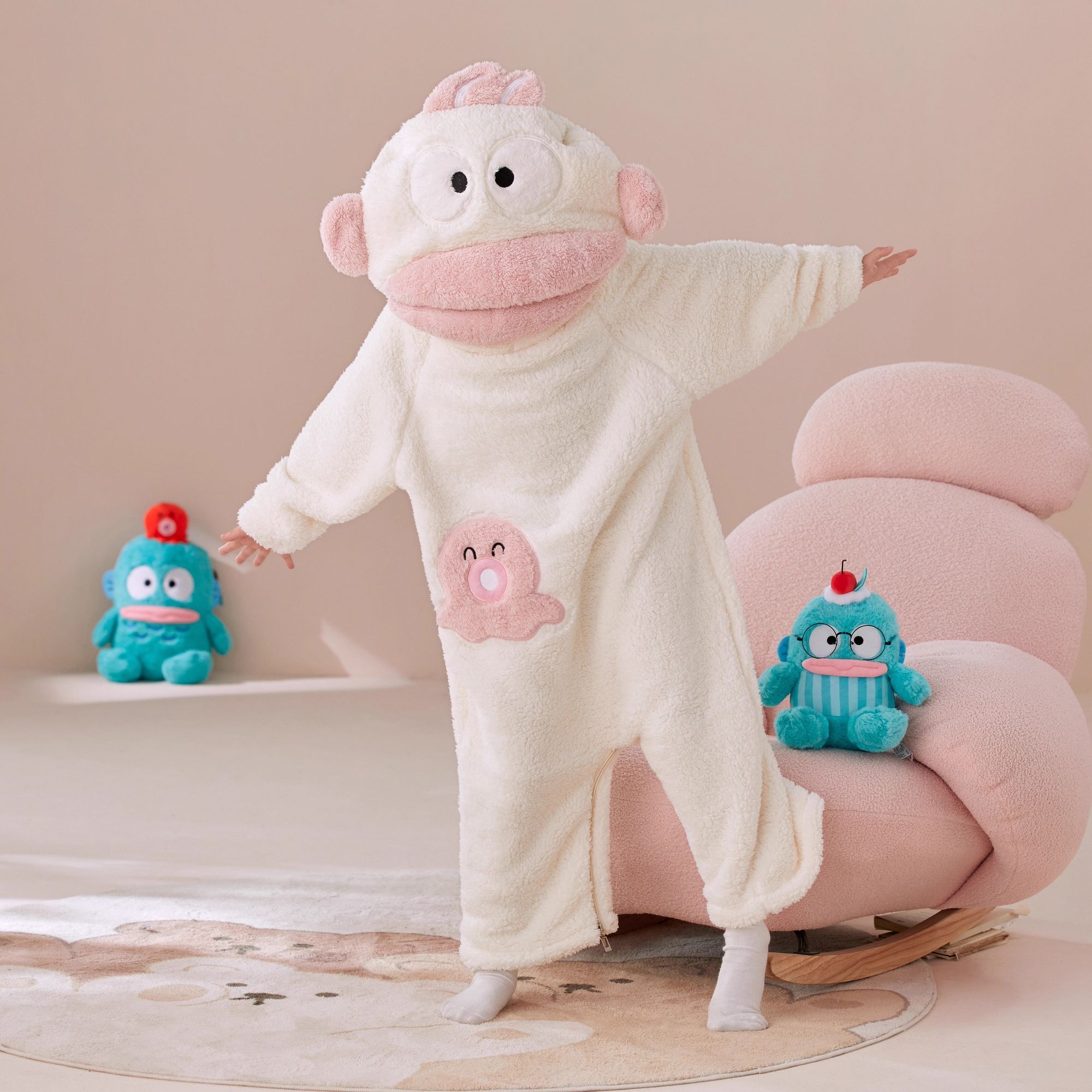 儿童可爱连体丑鱼睡衣冬季亲子小丑鱼加厚保暖卡通男女童搞怪睡袍