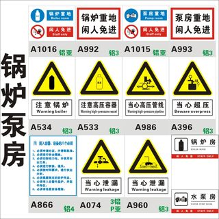 锅炉水泵房重地闲人免进莫入标志牌 室注意高压容器管线当心超压