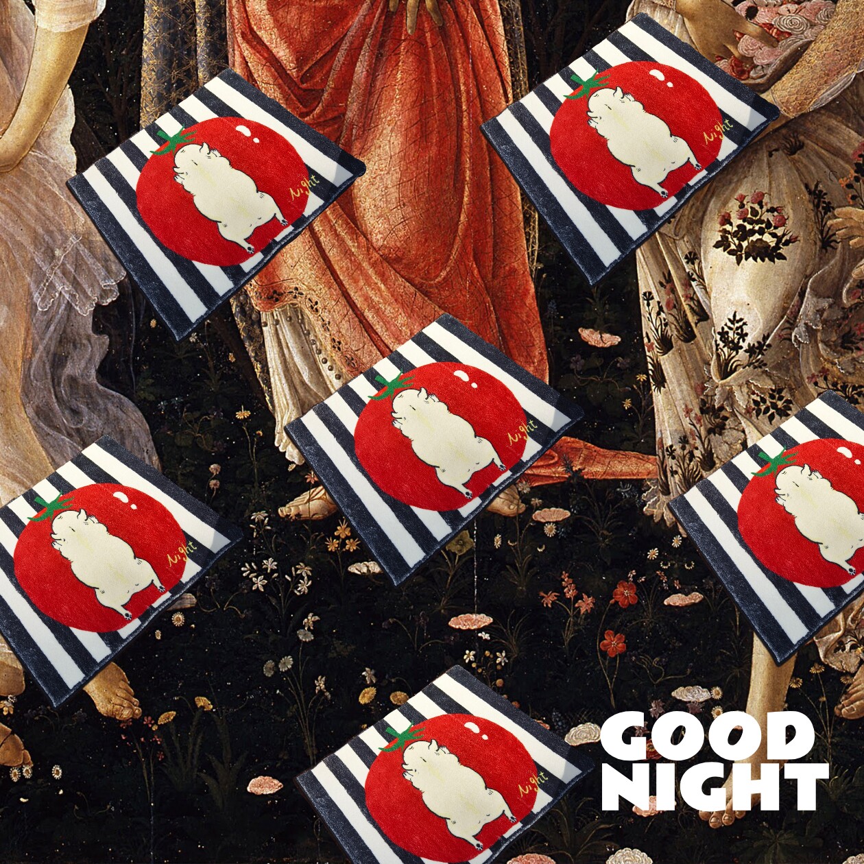 GOODNIGHT法斗巴哥恶霸英斗狗狗地毯床边毯法斗周边毛毯毯子
