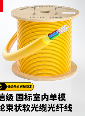 皇鹰电信级国标单模室内光缆芳纶束状软光缆低烟无卤千兆万兆光纤