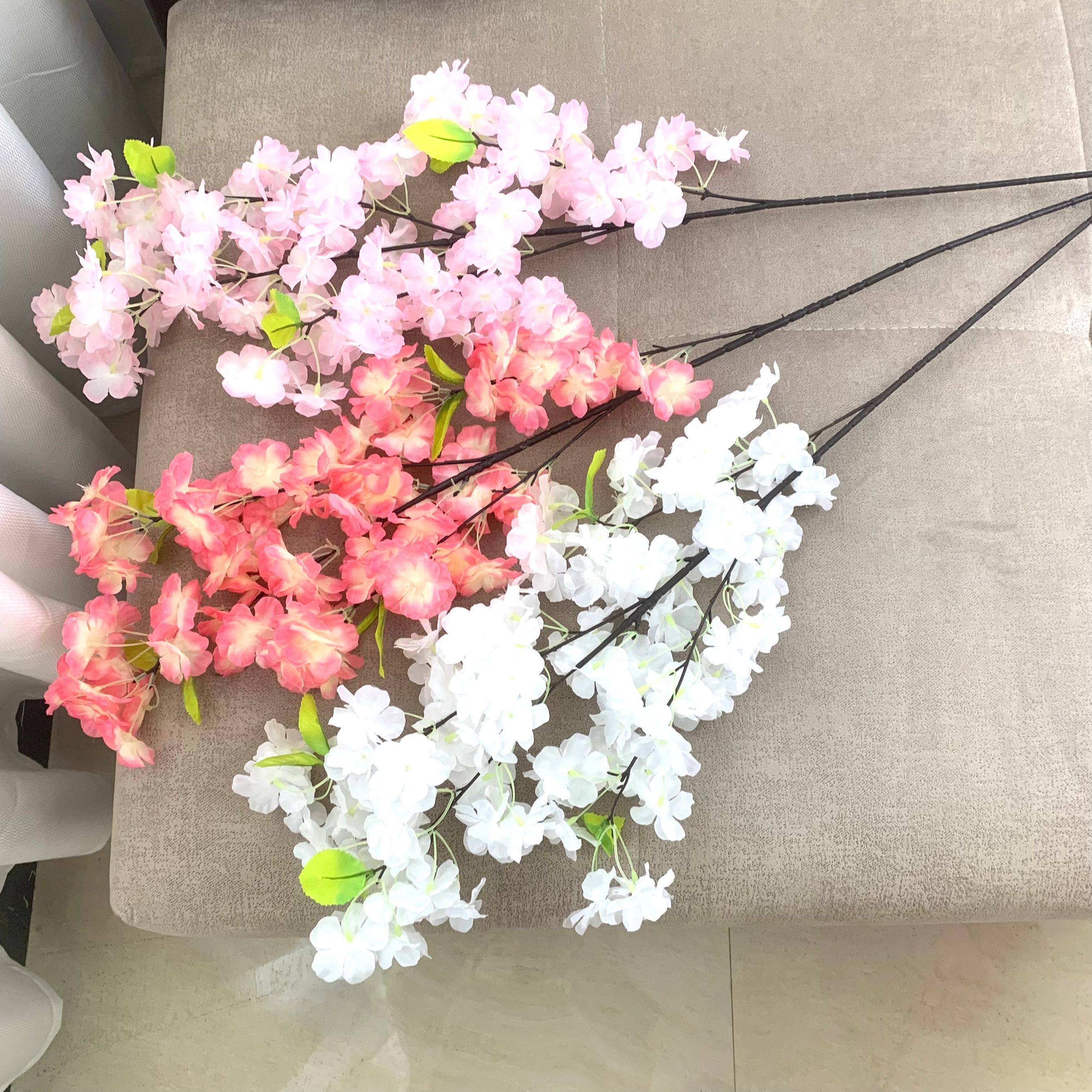 仿真婚庆绢花假树枝客厅装饰樱花