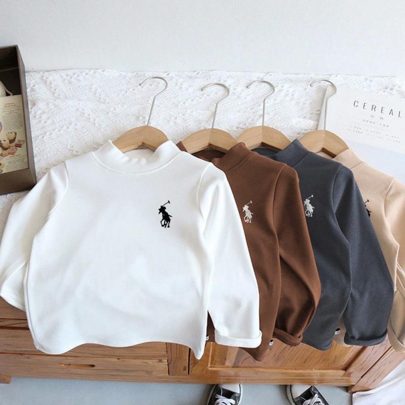 德绒儿童打底衫秋冬2025潮牌简约保暖弹力童装长袖T恤上衣服春秋