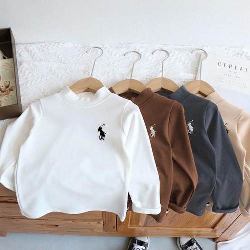 德绒儿童打底衫秋冬2025潮牌简约保暖弹力童装长袖T恤上衣服春秋