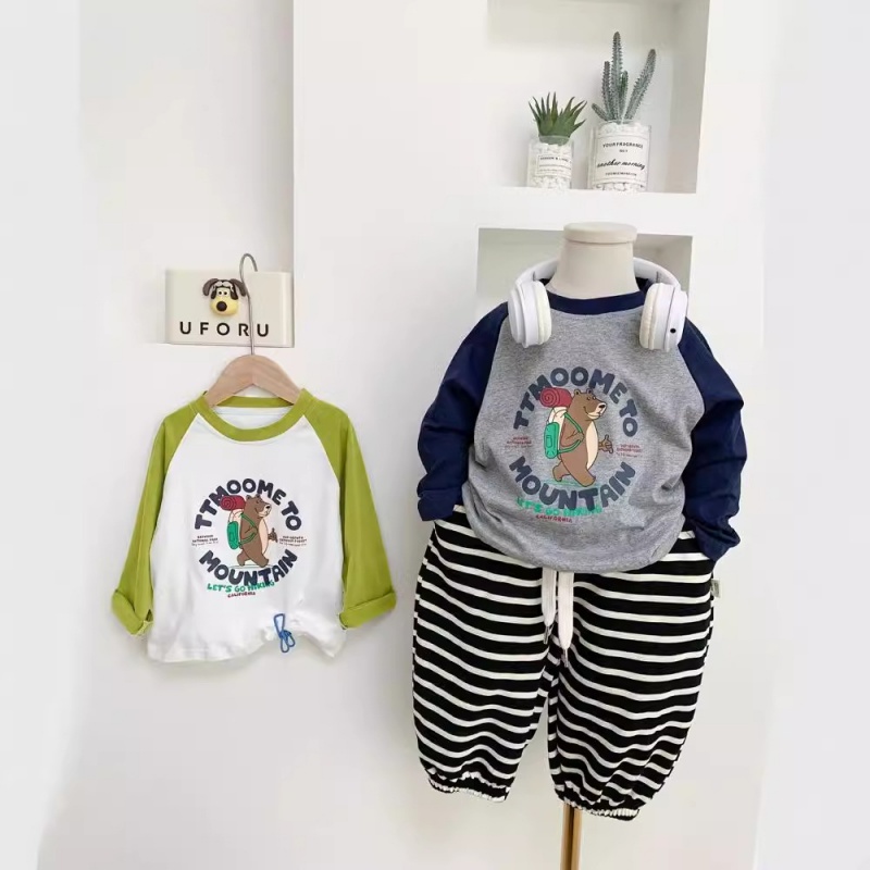 儿童纯棉长袖T恤春秋新款男女童