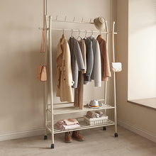 衣架落地卧室挂衣架可移动带轮家用客厅网红轻奢置物架简易衣帽架